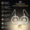 Diamond-Cut Circle Earring, Sterling Silver, 12k Green and Rose Gold Black Hills Gold Motif