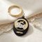 Milgrain Border Antique Key Ring, 10k Yellow Gold, 12k Green and Rose Gold Black Hills Gold Motif