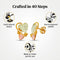 Graduated Leaves Stud Earrings, 10k Yellow Gold, 12k Green and Rose Gold Black Hills Gold Motif
