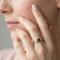 Oval Created Emerald Ring, 10k Yellow Gold, 12k Green and Rose Gold Black Hills Gold Motif, Size 6.5