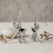 Onyx Dragonfly Earrings, Sterling Silver, 12k Green and Rose Gold Black Hills Gold Motif