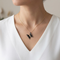 Black Butterfly Necklace, 12k Green and Rose Gold Black Hills Gold Motif, 18''