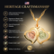 Interlocked Hearts Pendant Necklace, 10k Yellow Gold, 12k Green Gold, 12k Rose Gold Black Hills Gold, 18"