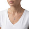 Circle Teardrop Pendant Necklace, Sterling Silver, 12k Green and Rose Gold Black Hills Gold Motif, 18"
