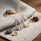 Diamond-Cut Oval Drop Earrings, Sterling Silver, 12k Green Gold, 12k Rose Gold Black Hills Gold