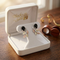 Onyx Pear Petite Leaf Cascade Earrings, Sterling Silver, 12k Green and Rose Gold Black Hills Gold Motif