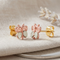 Hand-Engraved Butterfly Earrings, 10k Yellow Gold, 12k Green and Rose Gold Black Hills Gold Motif