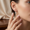 CZ Marquise Petite Leaf Earrings, Sterling Silver, 12k Green and Rose Gold Black Hills Gold Motif