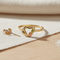 Petite Open Heart Ring in 10k Yellow Gold, 12k Rose Gold, 12k Green Gold