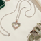 Petite Heart Pendant Necklace, Sterling Silver, 12k Green and Rose Gold Black Hills Gold Motif, 18"