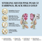 Pink CZ Cascade Earrings, Sterling Silver, 12k Green and Rose Gold Black Hills Gold Motif