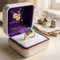 Oval Created Emerald Ring, 10k Yellow Gold, 12k Green and Rose Gold Black Hills Gold Motif, Size 6.5