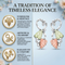 Diamond-Cut Heart Earrings, Sterling Silver, 12k Green and Rose Gold Black Hills Gold Motif