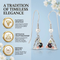 Round Mystic Fire Topaz Triangle Earrings, Sterling Silver, 12k Green and Rose Gold Black Hills Gold Motif