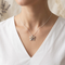 Peridot and Amethyst Butterfly Necklace, Sterling Silver, 12k Green and Rose Gold Black Hills Gold Motif, 18''