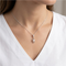 Cultured Pearl Teardrop Pendant Necklace, Sterling Silver, 12k Green and Rose Gold Black Hills Gold Motif, 18''