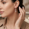 Unique Design with Leaves Earrings, Sterling Silver, 12k Green and Rose Gold Black Hills Gold Motif