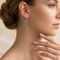 Antiqued Loop Dangle Earring, Sterling Silver, 12k Green and Rose Gold Black Hills Gold Motif