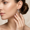 Two-Hearts Drop Earrings, Sterling Silver, 12k Green and Rose Gold Black Hills Gold Motif