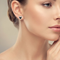 Onyx Heart Earrings, Sterling Silver, 12k Green and Rose Gold Black Hills Gold Motif