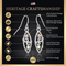 Diamond-Cut Oval Dangle Earrings, Sterling Silver, 12k Green and Rose Gold Black Hills Gold Motif
