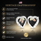 Onyx Heart Earrings, Sterling Silver, 12k Green and Rose Gold Black Hills Gold Motif