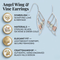 Angel Wing Earrings, Sterling Silver, 12k Green Gold, 12k Rose Gold Black Hills Gold