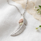 Feather and Leaf Necklace, Sterling Silver, 12k Rose Gold, 12k Green Gold Black Hills Gold Motif, 18"