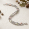Filigree with Frosty Leaves Bracelet, Sterling Silver, 12k Green and Rose Gold Black Hills Gold Motif, 7.5"