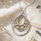 Diamond-Cut Oval Drop Pendant Necklace, Sterling Silver, 12k Green Gold, 12k Rose Gold Black Hills Gold, 18''