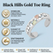 Ave 369 Black Hills Gold Toe Ring, Sterling Silver, 12k Green Gold and 12k Rose Gold