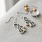 Scrollwork Pattern Earrings, Sterling Silver, 12k Green and Rose Gold Black Hills Gold Motif