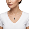 Black Diamond-Cut Drop Pendant Necklace, Sterling Silver, 12k Green Gold, 12k Rose Gold Black Hills Gold, 18''