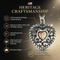 Heart Antiqued Pendant Necklace, Sterling Silver, 12k Green and Rose Gold Black Hills Gold Motif, 18''