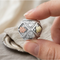 Hexagon Charm Bead, Sterling Silver, 12k Green and Rose Gold Black Hills Gold Motif