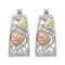 Hoop Filigree Earrings, Sterling Silver, 12k Green and Rose Gold Black Hills Gold