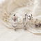 Two-Tone U-Shape Earrings, Sterling Silver, 12k Green and Rose Gold Black Hills Gold Motif