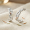 Infinity Inspired Earrings, Sterling Silver, 12k Green and Rose Gold Black Hills Gold Motif
