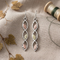 Tiered Dangle Earrings, Sterling Silver, 12k Green Gold and Rose Gold Black Hills Gold Motif