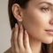 Petite Horseshoe Earrings, Sterling Silver, 12k Green and Rose Gold Black Hills Gold Motif