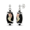 Marquise Onyx Earrings, Sterling Silver, 12k Green and Rose Gold Black Hills Gold Motif