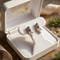 Mystic Fire Marquise Earrings, Sterling Silver, 12k Green and Rose Gold Black Hills Gold Motif