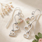 Graduated Heart Dangle Earrings, Sterling Silver, 12k Green and Rose Gold Black Hills Gold Motif