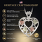 Heart Pendant Necklace, Sterling Silver, 12k Green and Rose Gold Black Hills Gold Motif, 18''