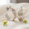 Semi Hoop Earrings, Sterling Silver, 12k Green and Rose Gold Black Hills Gold Motif