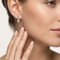Diamond-Cut Caged Pearl Earrings, Sterling Silver, 12k Green and Rose Gold Black Hills Gold Motif