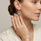 Twice Circle Hoop Earrings, Sterling Silver, 12k Green and Rose Gold Black Hills Gold Motif
