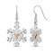 Snow Flake Earrings, Sterling Silver, 12k Rose Gold Black Hills Gold Motif