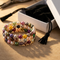 Earthtone Multi-Color Freshwater Cultured Pearl 3-Strand Stretch Bracelet, 6"-8" (5.5-6.0MM)