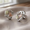 Little Foliage Earrings, Sterling Silver, 12k Green and Rose Gold Black Hills Gold Motif